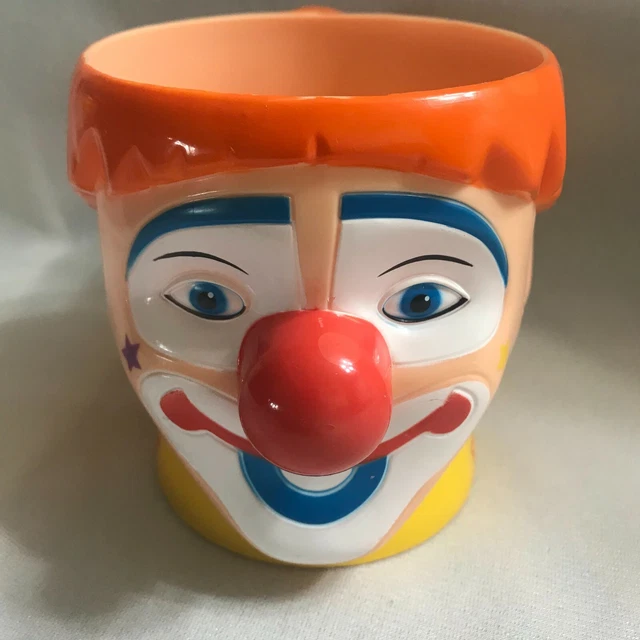 VINTAGE SOUVENIR MUG Ringling Bros Barnum & Bailey Circus Clown Plastic