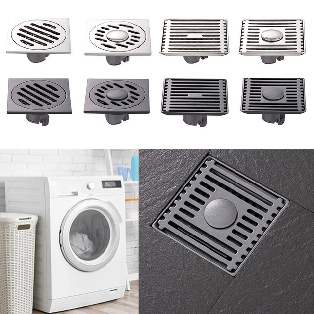 Lavabo scarico pavimento acciaio rifiuti accessori bagno doccia scarico pavimento