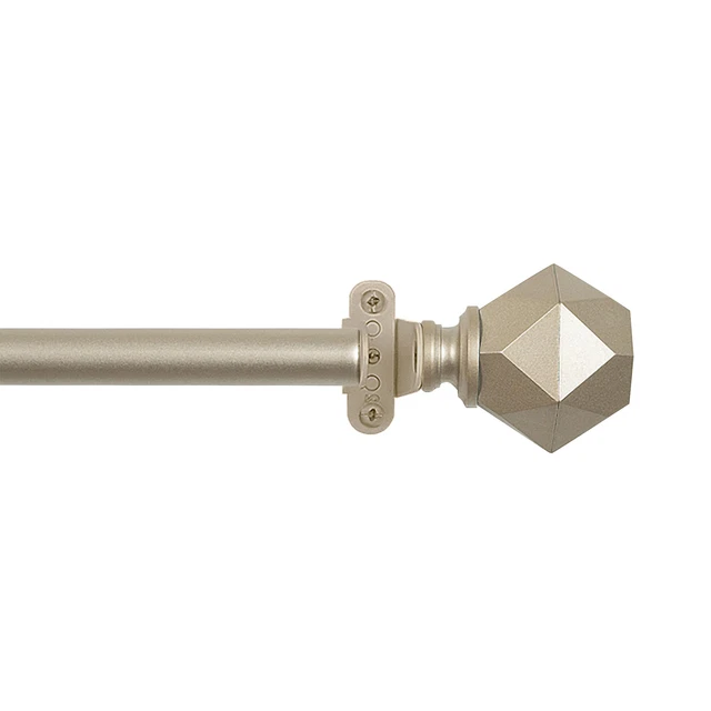 Innovative Decorative Room Darkening Wrap Around Curtain Rod and Finial, Bailey