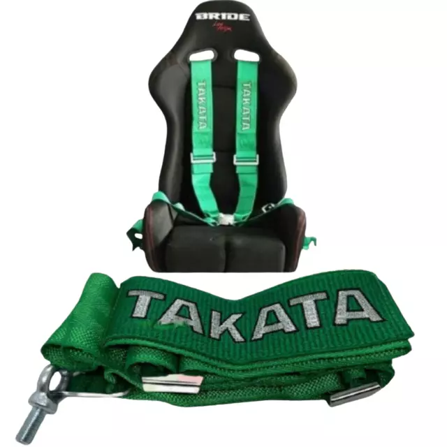 Takata 4 punti snap-on 3" con cintura di sicurezza camlock racing...