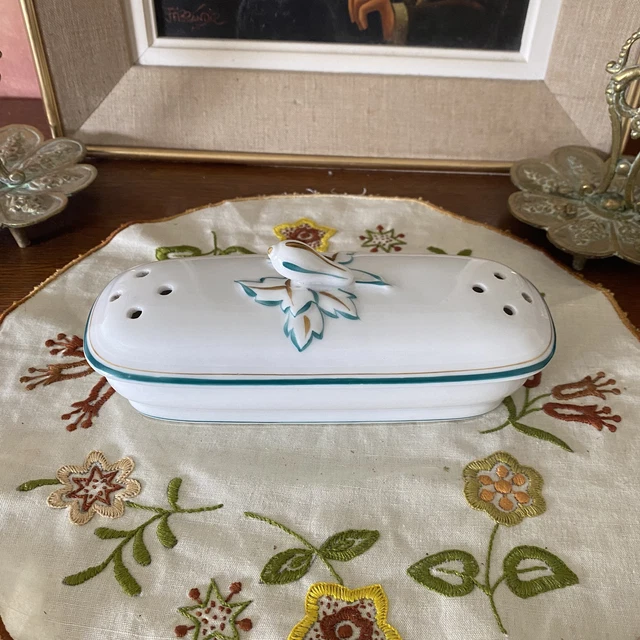 Porte Savon - Éponge - Brosse à Dents en Porcelaine - Accessoire Salle