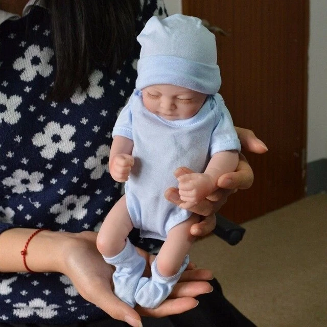 Handmade Reborn Baby Dolls Mini Girl Doll Full Body Vinyl Silicone Newborn Gift