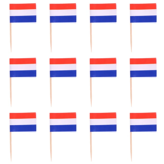 Lot De 100 Cure-Dents Avec Drapeau Finlandais Pour Cupcakes Et Cocktails