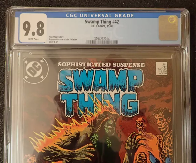 Swamp Thing #42 🌿 CGC 9.8 WHT 🌿 Constantine 1985 Alan Moore