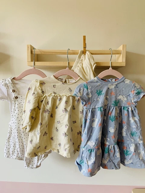 Pacchetto a pois floreale bambina Zara John Lewis F&F 3-6 mesi