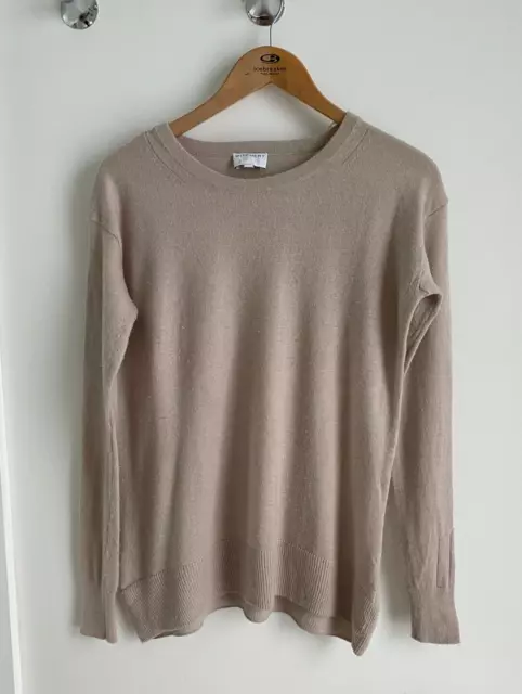 Witchery beige pullover Jumper Size XXS soft Knit viscose Cashmere Wool blend