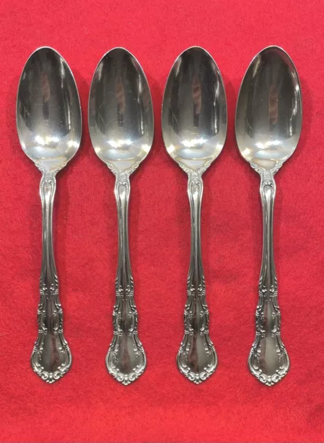 Wallace OLD ATLANTA / IRVING Sterling Silver - 4 Spoons Teaspoons - No Monogram