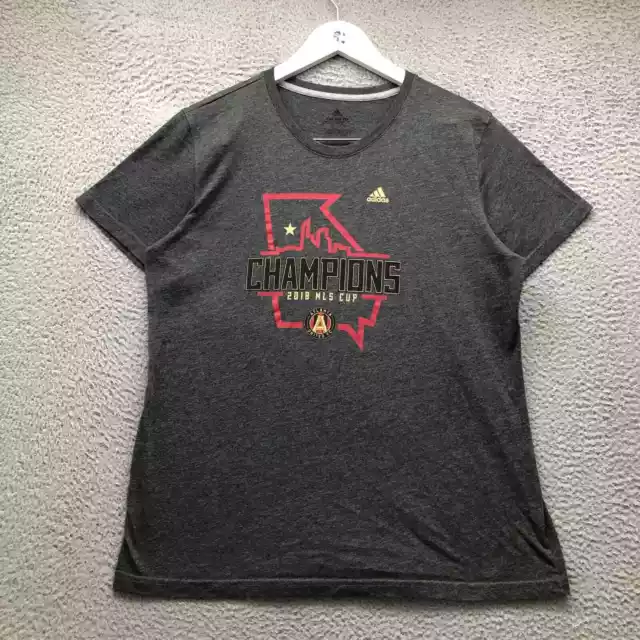 Atlanta United FC Champions MLS Cup Adidas T-Shirt Women's XL Performance Gray