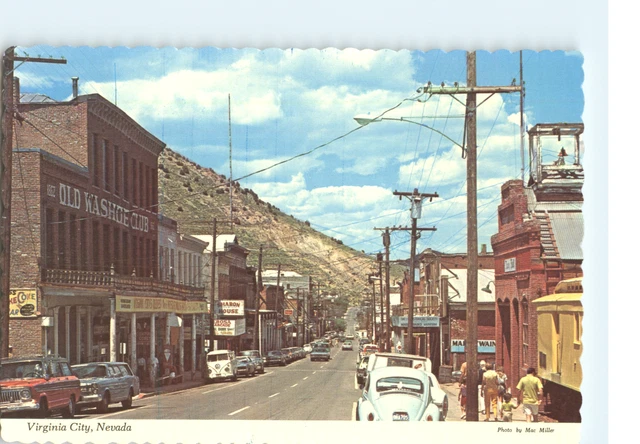 The Main Street Downtown Virginia City Nevada Postcard
