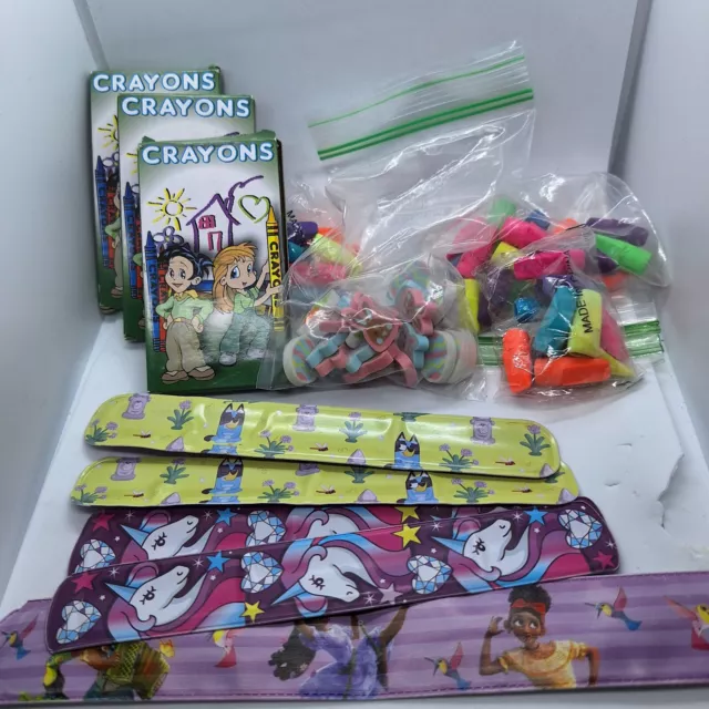 Easter Egg Fillers Basket Stuffers - Crayons Erasers Bracelets