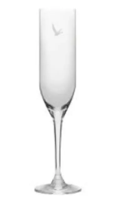 Set Of 2 Stunning Grey Goose Vodka Stemmed Flute Glasses Brand New Pub Man Cave