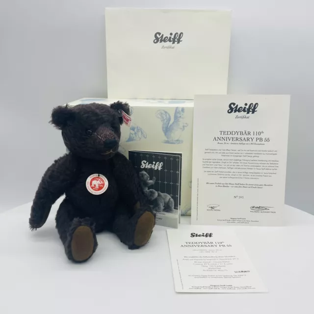 Steiff Teddybär 110th Anniversary PB 55 036293 limitiert 1902 aus 2012 26cm