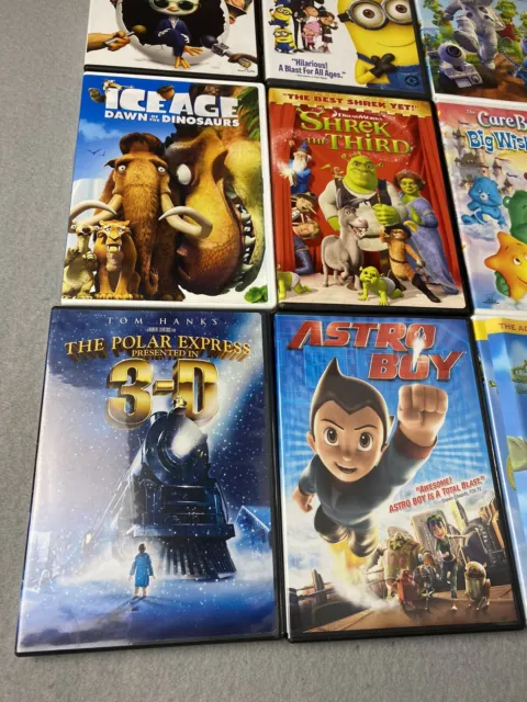 DVD LOT OF 9 Children’s Movies Ice Age Planet 51 Chicken Little Shrek ...