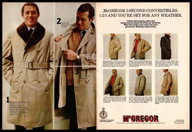 1963 McGregor Ranger 300 Sierra Nordic Triumph Jumbo Jacket Coat 2-Page Print Ad