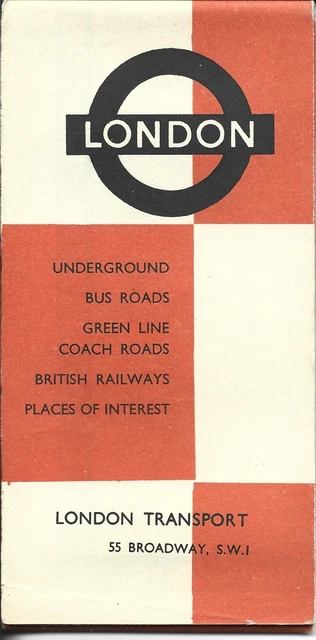 LONDON TRANSPORT UNDERGROUND, British Rail With Bus & Coach Roads ...