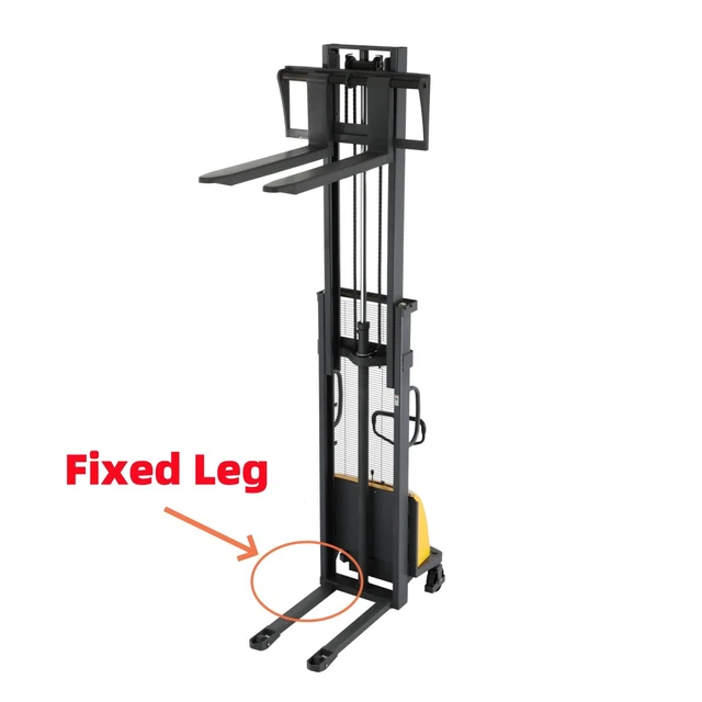 Xilin Semi-Electric Pallet Stacker with Fixed Legs 3300lb 118" Max lift Stacker