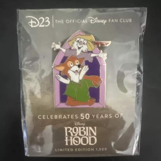 Disney Robin Hood Pin D23 Limited Edition Pin New 50th Anniversary