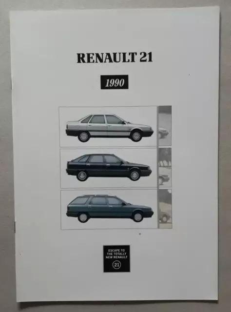 Renault 21 Brochure 1990 - TL TS GTS GTX TXE TXI 2-Litre Turbo
