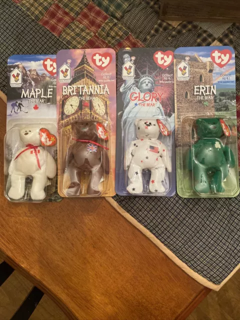 Rare Original Ty Beanie Babies Ronald McDonald House Charity Bears All 4