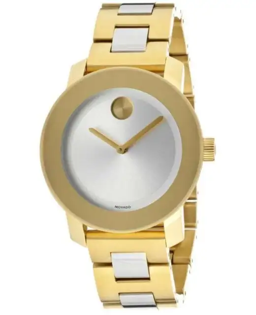 New Movado Bold Silver Dial Two-Tone Women's Watch 3600129