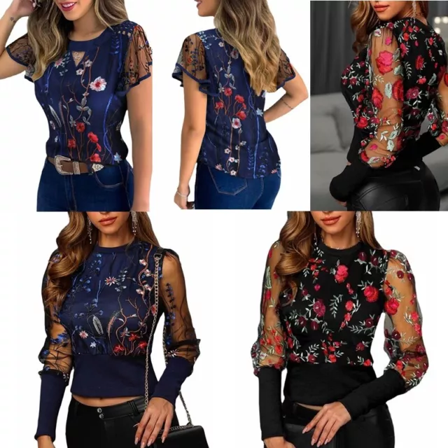 BLUSA SOLAPA DE Mangas Largas Para Mujer Camisa De Trabajo Oficina Elegante  Moda £18.95 - PicClick UK