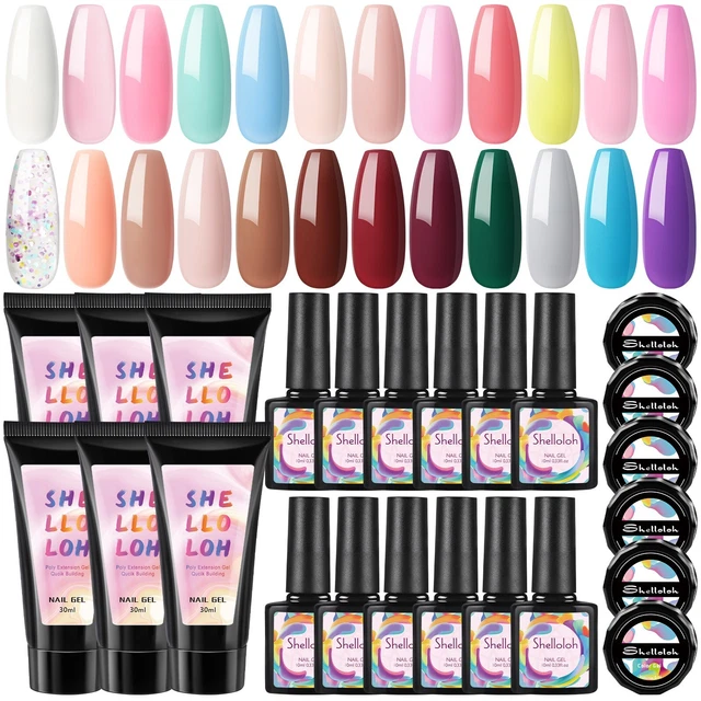 Poly Gel Nail Polishes Builder Nail Gel Kit UV Nail Gel Polish Set