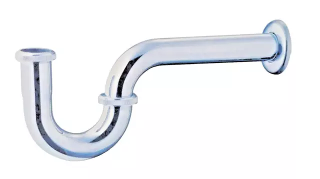 Échappement Siphon A en Forme de S pour Bidet Lavabo Courbé Chrome 1 " 1/4 Avec