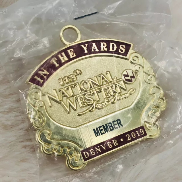 2019 Denver National Western Stock Show Rodeo Member Souvenir Lapel Pin Badge