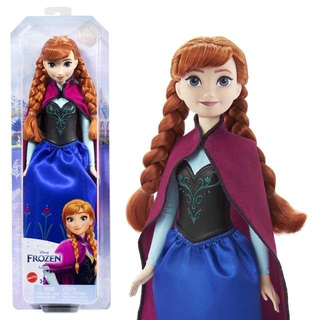  MATTEL DISNEY PRINZESSIN Anna Puppe, Die Eiskönigin Puppe, kämmbare (US Bildidee 