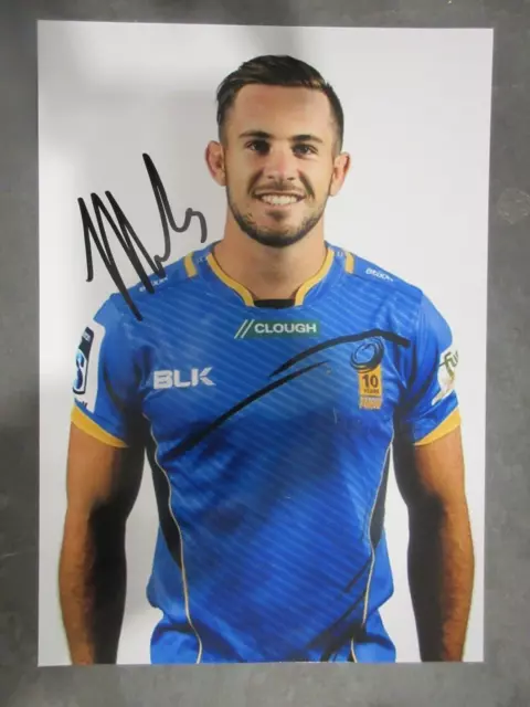 Autographe Zack Homles sur photo Rugby 4