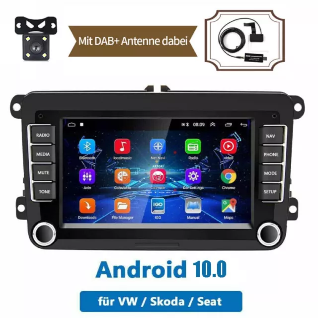 2 DIN Autoradio GPS DAB für VW Golf 5 6 PLUS Touran Polo Tiguan EOS T5 + Kamera