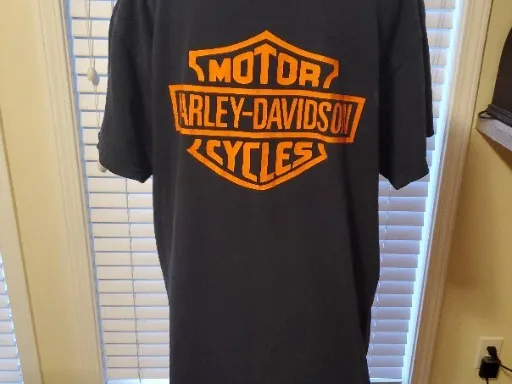 Mens Black  Harley Davidson Shirt Short Sleeve XL