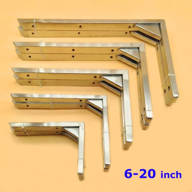 Corner Bracket Shelf Braces Right Angle L Shape Heavy Duty Support Wall Mounted