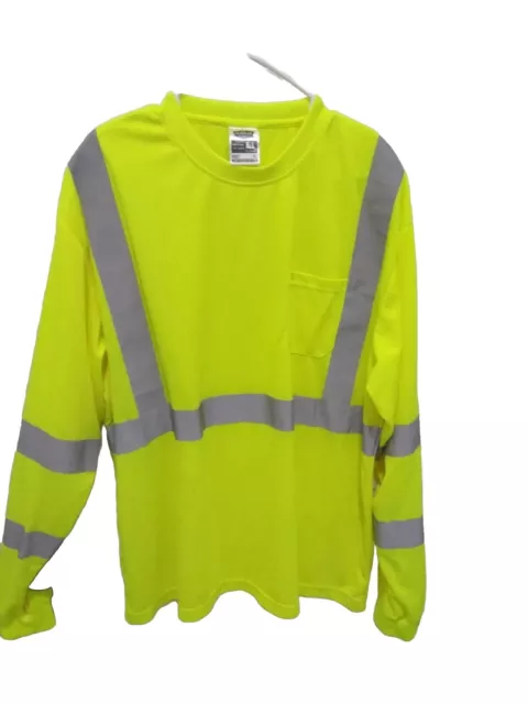 GLOWEAR BY ERGODYNE #8391 Long Sleeve Reflective Work Safety Shirt Sz 5XL PPE