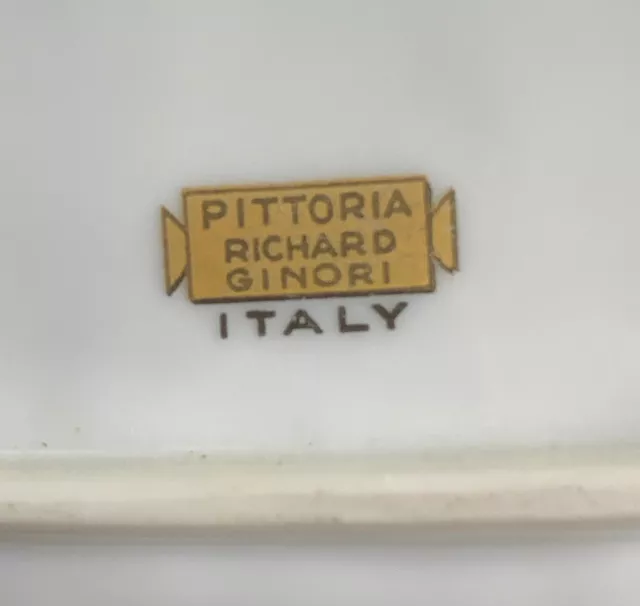 VINTAGE RICHARD GINORI Trinket Dish Pittoria Italy Signed Troubadour ...