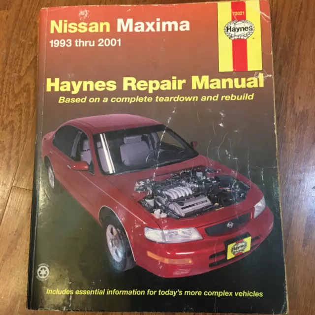 Haynes Repair Manual  72021 Covers 1993-2001 Nissan Maxima GUC