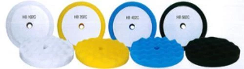 Hitech HB502C Black Finishing Hi Buff 9" Waffle Polish Pad (2 Pack)