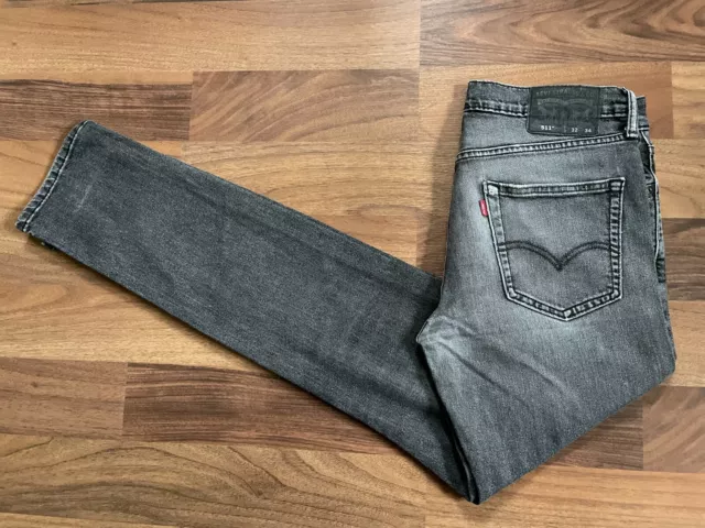 LEVIS 511 Herren Jeans 32 / 34 Grau w.NEU W32 L34 Hose STRAUSS l Slim