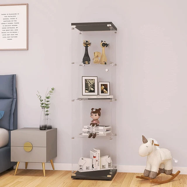 GLASSDOOR 4SHELF Curio Display Case