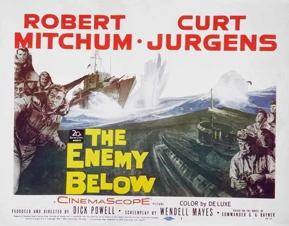 71193 The Enemy Below Robert Mitchum urt Jurgens Wall 36x24 POSTER Print