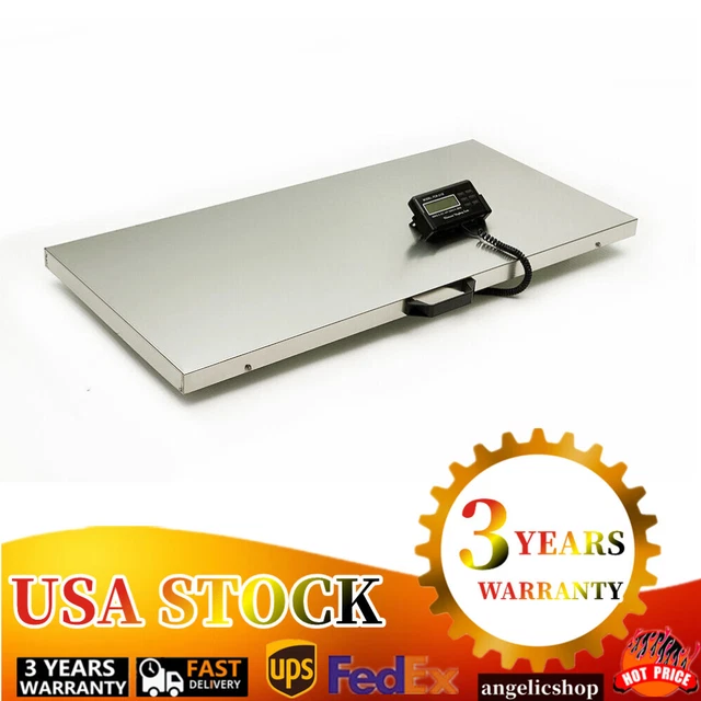 Large Platform Digital Floor Scale 660Lbs Postal Animal Vet Pet Scale Portable