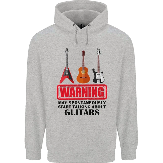 May Start Talking About Guitars Guitarist Mens 80% Cotton Hoodie
