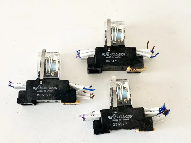 Omron MY4N-D2 Relay w/ base lot of 3