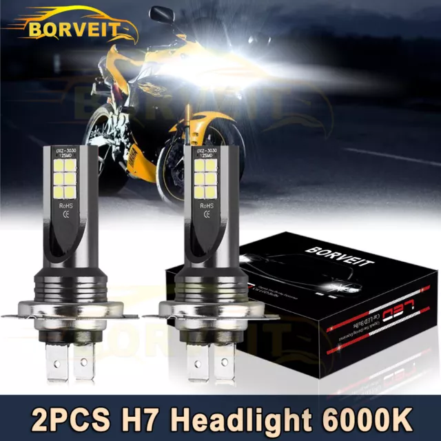 2x 6000K White LED Headlight Bulbs Conversion Kit Fit Honda CBR 1000RR 2008-2021