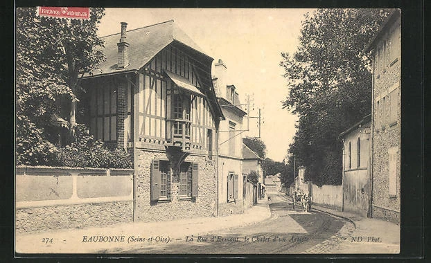 CPA Eaubonne, La Rue d´Ermont, le Chalet d´un Arliste 1909