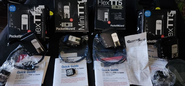 LOTE PocketWizard Flex TT5 y Mini TT1 Transceptor Pocket Wizard para Canon