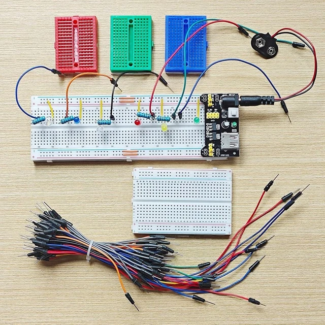 1X(BREADBOARD KIT 830-HOLE Breadboard Module 400-Hole Breadboard + 1 ...