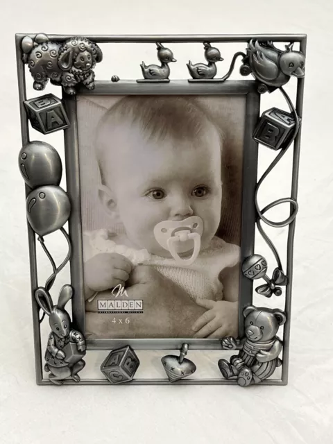 Vintage 2001 Malden International 4x6 Nursery Baby Classic Toy Picture Frame