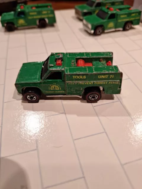 1974 Hot Wheels Redline Forest Service Truck Green Unit 71