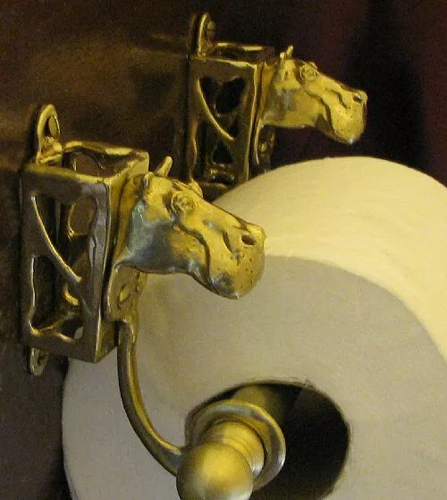 HIPPO, HIPPOPOTAMUS Bronze Toilet Paper Holder OR Paper Towel Holder!